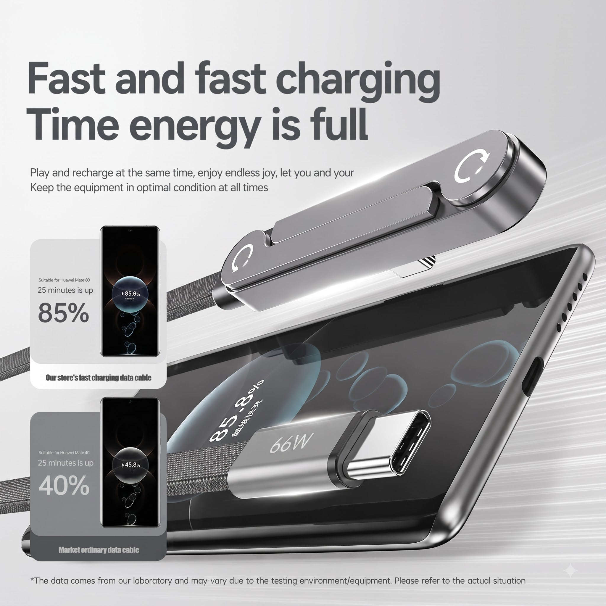 240W Type-C Fast Charging Cable | 2-in-1 Invisible Foldable Phone Stand | Ekatra Mall EkatraMall