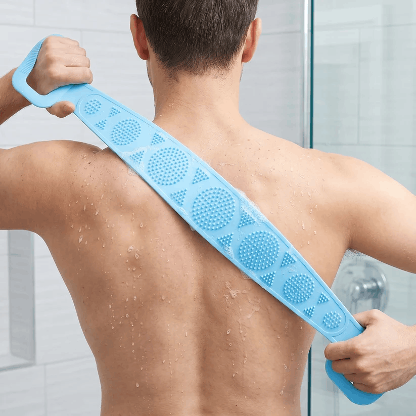 Silicone Body Back Scrubber | Double-Sided Exfoliating & Massage Bath Brush EkatraMall