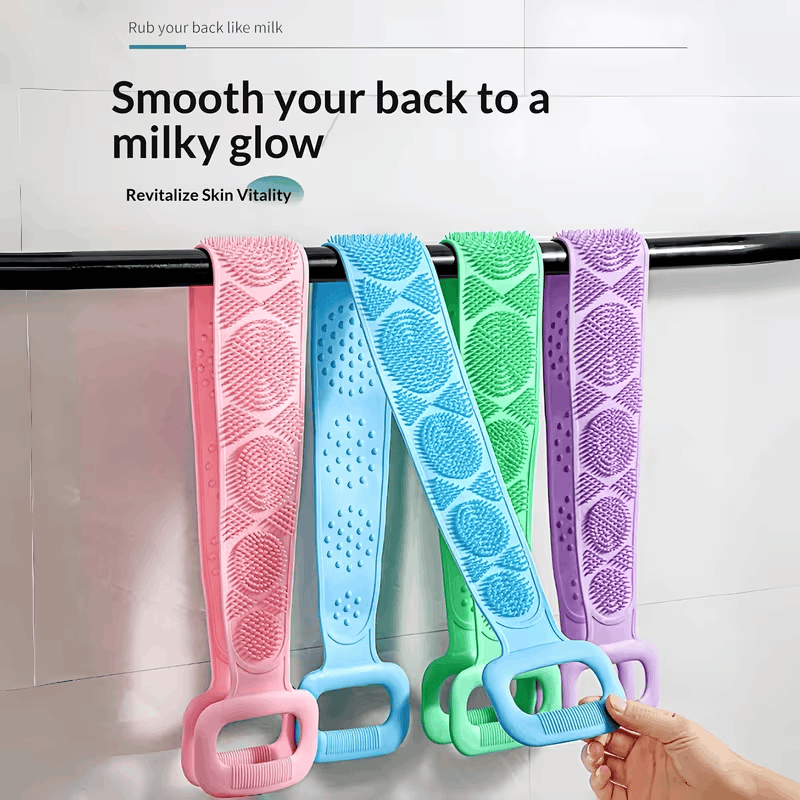Silicone Body Back Scrubber | Double-Sided Exfoliating & Massage Bath Brush EkatraMall