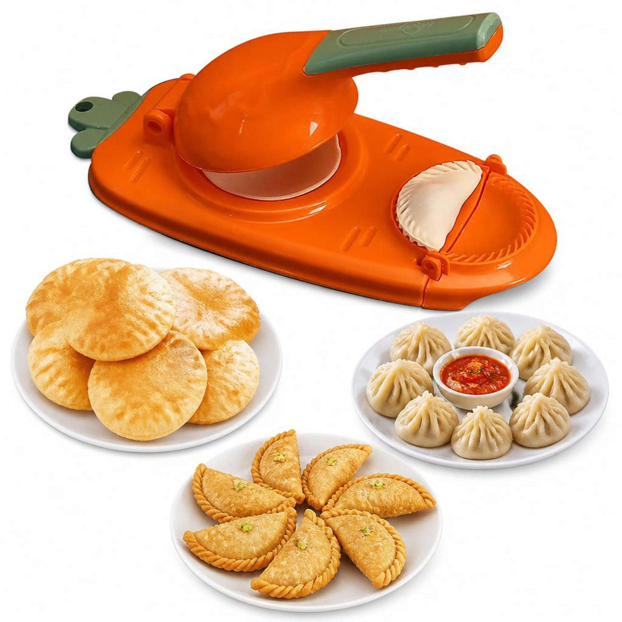 4-in-1 Gujiya & Momos Maker Set | Puri, Dumpling & Modak Making Tool | Ekatra Mall GharChoice