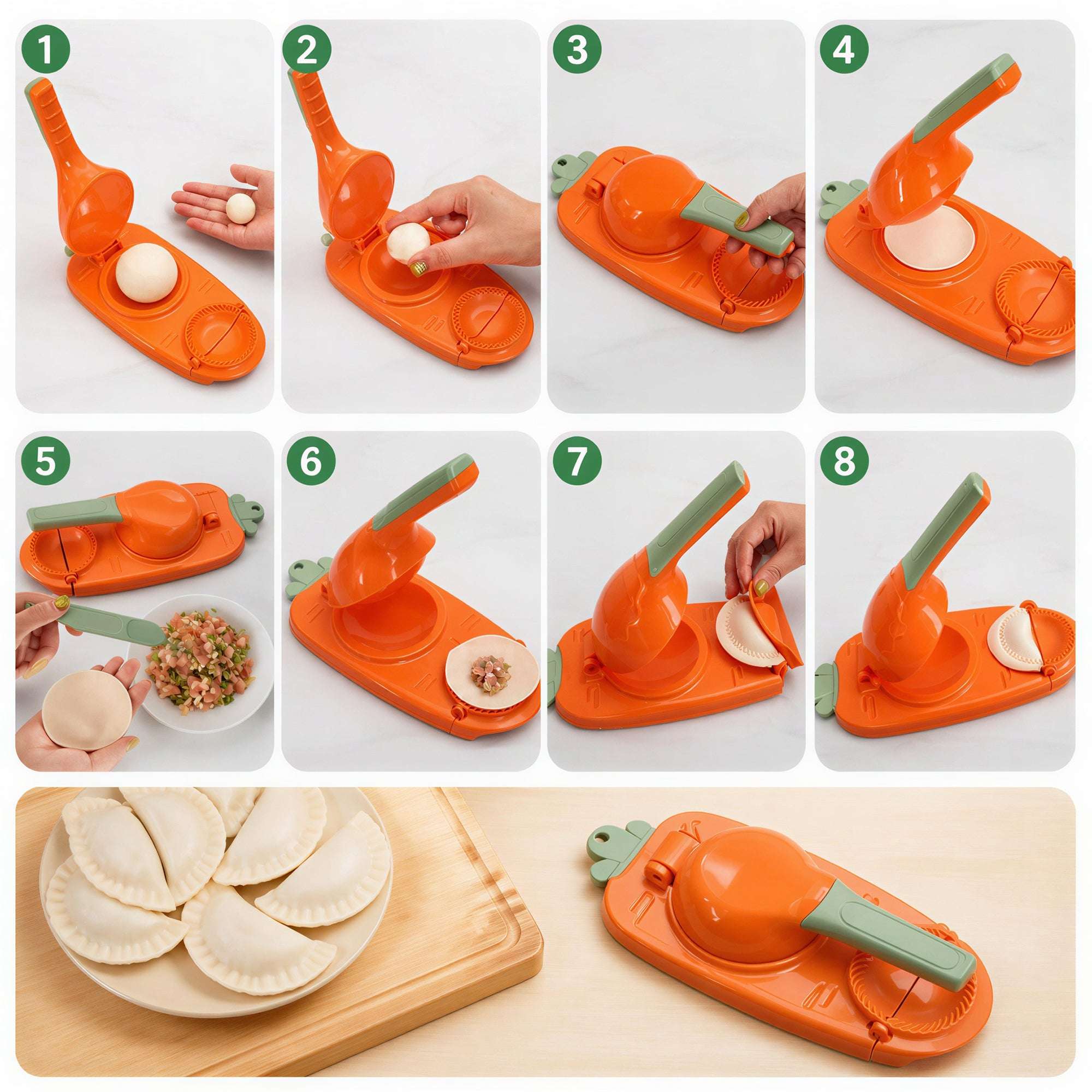 4-in-1 Gujiya & Momos Maker Set | Puri, Dumpling & Modak Making Tool | Ekatra Mall GharChoice