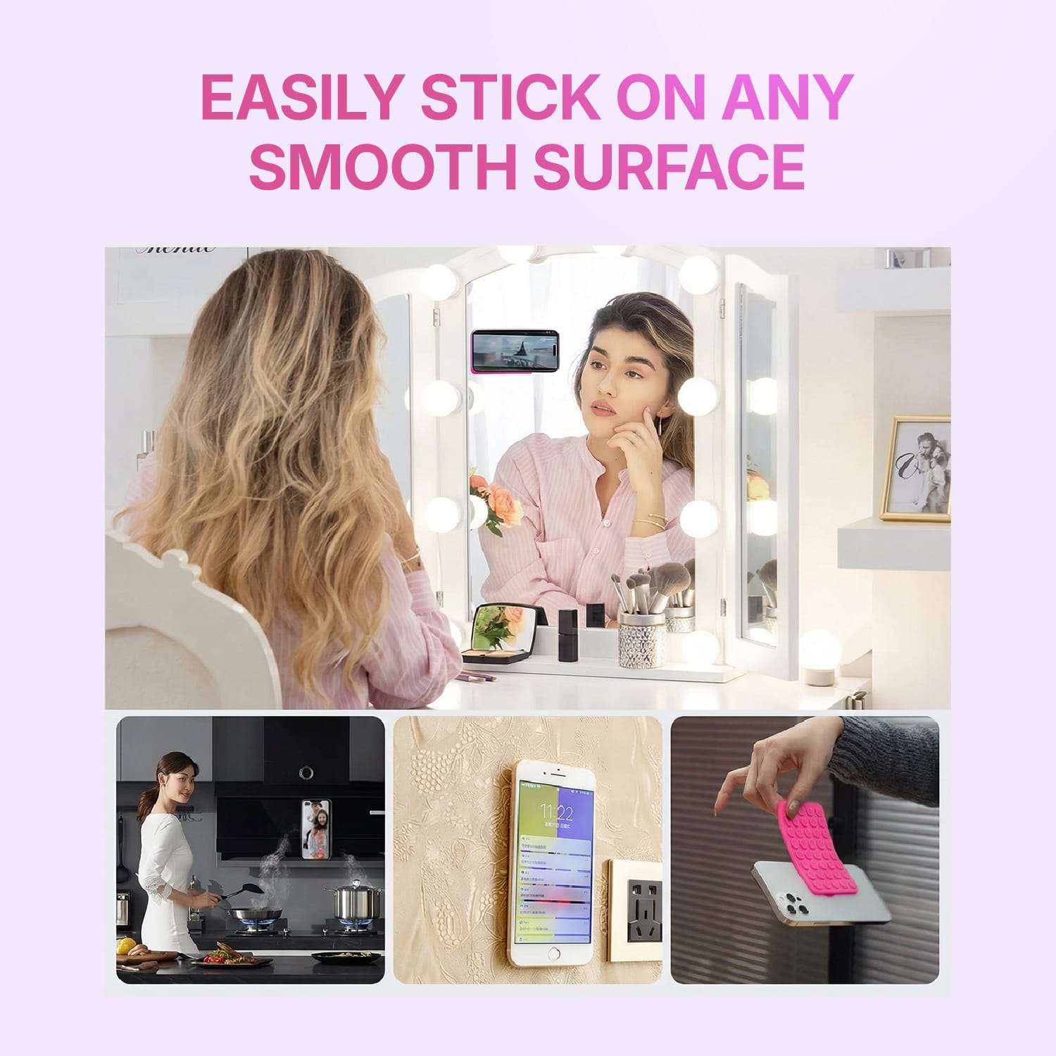 Double Sided Silicone Suction Phone Mount | Ekatra Mall GharChoice