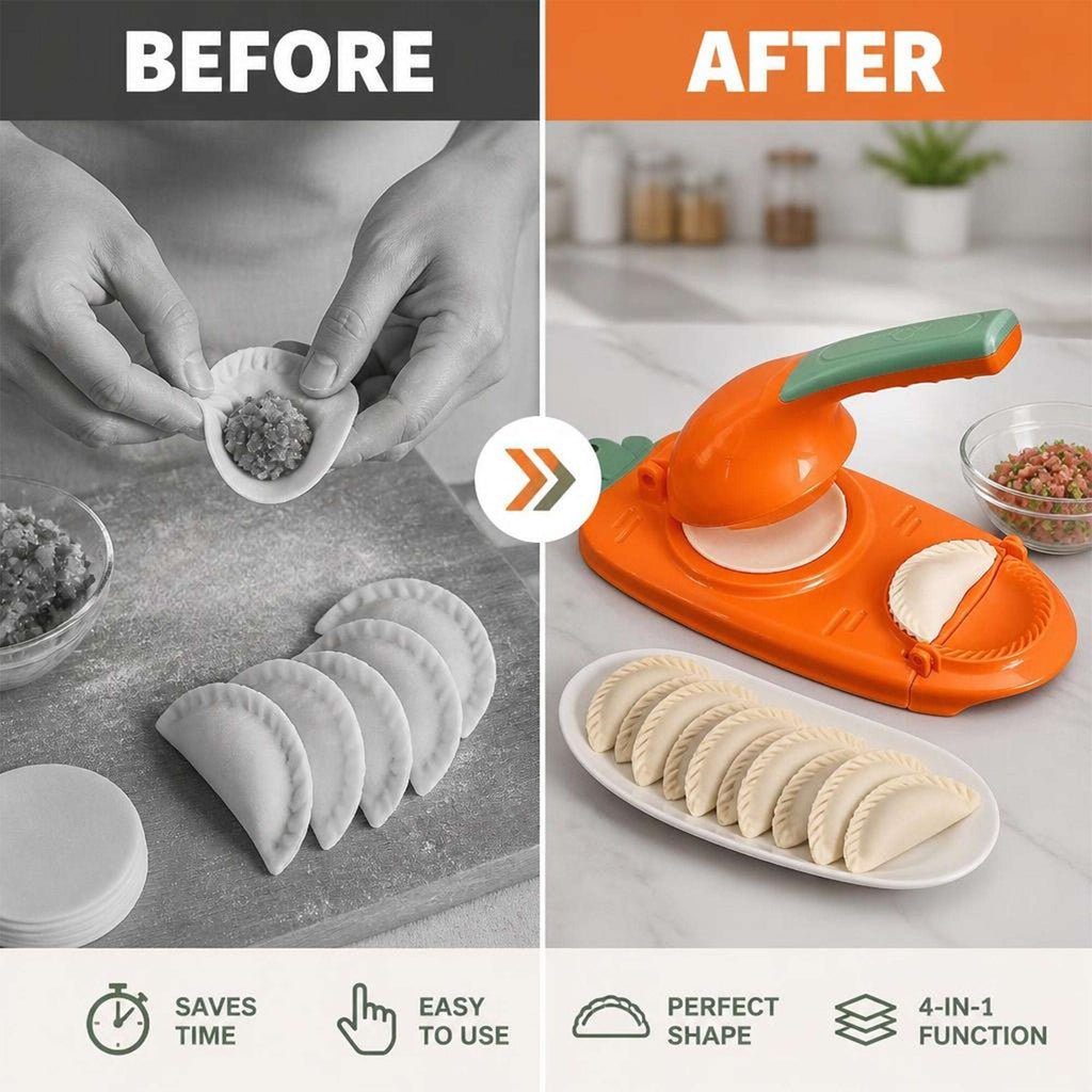 4-in-1 Gujiya & Momos Maker Set | Puri, Dumpling & Modak Making Tool | Ekatra Mall GharChoice