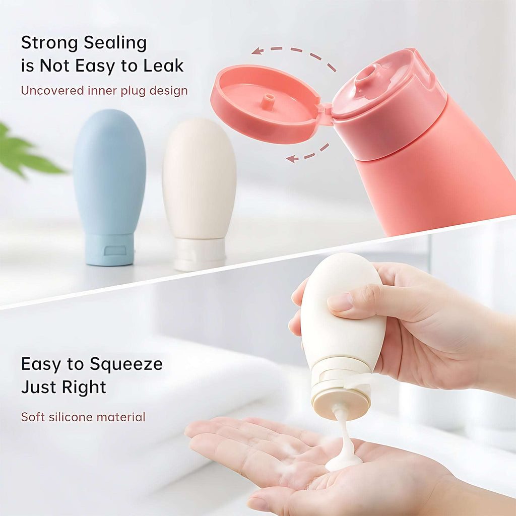 3 Pcs Travel Bottle Set | Leakproof Refillable Toiletry Containers | Ekatra Mall GharChoice