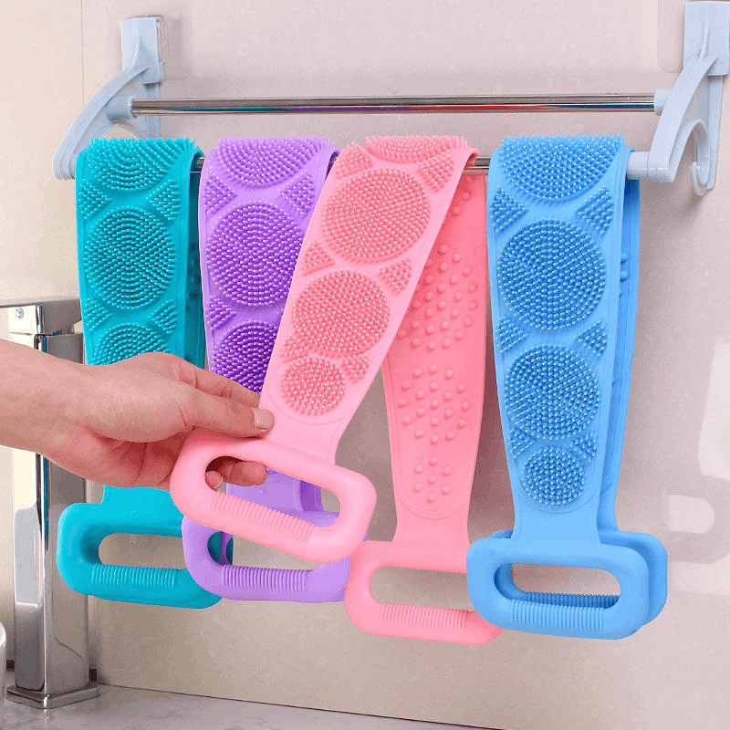 Silicone Body Back Scrubber | Double-Sided Exfoliating & Massage Bath Brush EkatraMall