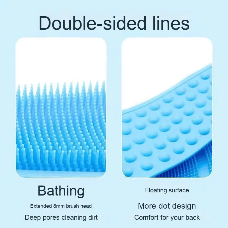 Silicone Body Back Scrubber | Double-Sided Exfoliating & Massage Bath Brush EkatraMall
