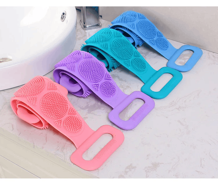Silicone Body Back Scrubber | Double-Sided Exfoliating & Massage Bath Brush EkatraMall